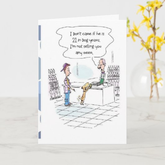 Leuke 21e verjaardag Kaart! Kaart (Gele Bloem)