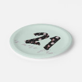 Leuke 21e verjaardag Schattigee cocktail patroon Papieren Bordje (Gekanteld)