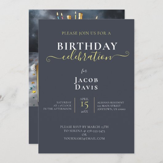 LEUKE 21E VERJAARDAGSTAART, VIERING KAART (Voorkant / Achterkant)