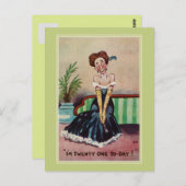 Leuke 21ste verjaardag voor haar briefkaart (Voorkant / Achterkant)