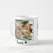 Leuke 2 foto naam kat koffiemok (Voorkant links)