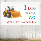 Leuke 2e verjaardag graver thema spandoek