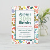 Leuke 30e verjaardag aangepaste naam en details kaart (Staand voorkant)