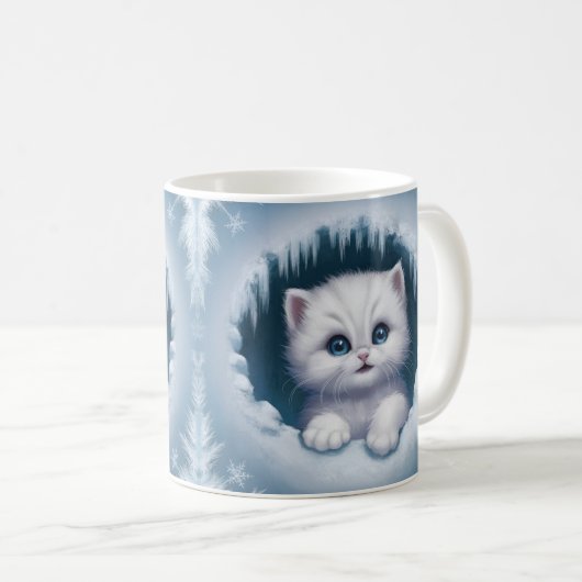 Leuke 3D Kitten Mok Wrap - Koffiekopjes (Voorkant rechts)