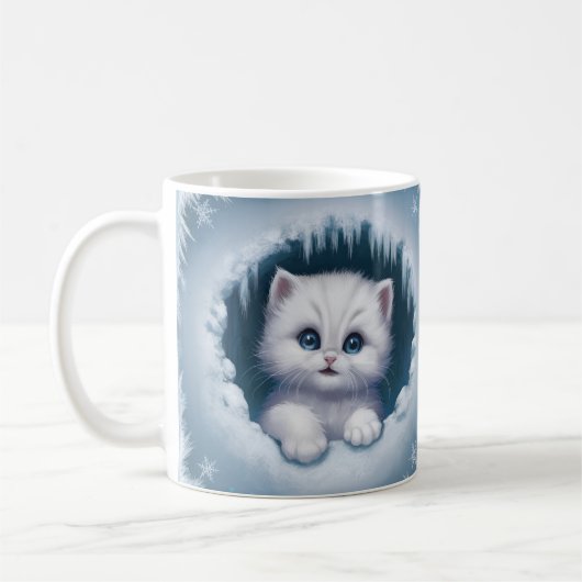 Leuke 3D Kitten Mok Wrap - Koffiekopjes (Links)