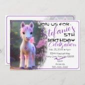 Leuke 3D Spirit Pony 10 Verjaardagsuitnodiging Kaart (Voorkant / Achterkant)
