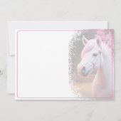 Leuke 3D Spirit Pony 12 Verjaardagsuitnodiging Kaart (Achterkant)
