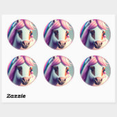 Leuke 3D Spirit Pony 2 Ronde Sticker (Vel)