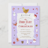 Leuke 3e Dag van Kerstmis Verlaat Kerstfeest Kaart (Voorkant)