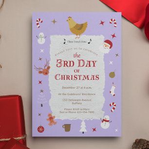 Leuke 3e Dag van Kerstmis Verlaat Kerstfeest Kaart