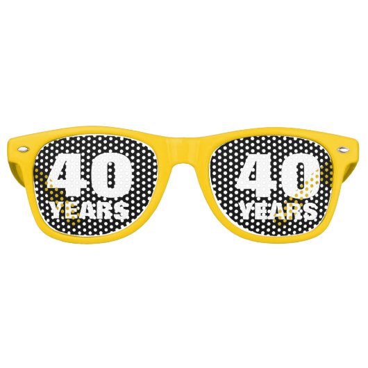Leuke 40e huwelijksjubileum feest zonnebril (Voorkant)