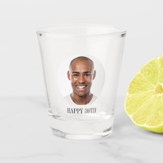 Leuke 40e verjaardag CUSTOM TEXT Photo Shot Glass Shot Glas (Voorkant)
