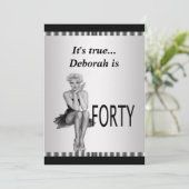 Leuke 40e verjaardag uitnodiging (Staand voorkant)