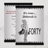 Leuke 40e verjaardag uitnodiging (Voorkant / Achterkant)