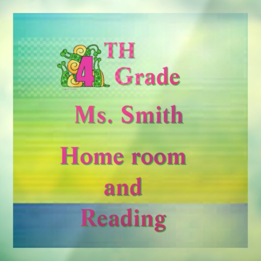 Leuke 4e klas schoolklas 15 X 15 cm Raamsticker (Vel 3)