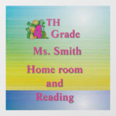 Leuke 4e klas schoolklas 15 X 15 cm Raamsticker (Vel)