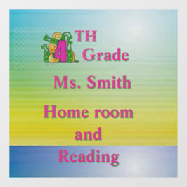 Leuke 4e klas schoolklas 15 X 15 cm Raamsticker