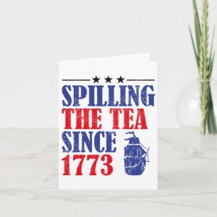 Leuke 4th of July het morsen van de thee sinds 177 Kaart