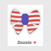 Leuke 4th van juli patriottische vlag usa lintboog sticker (Vel)