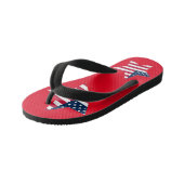 Leuke 4th van juli patriottische VS vlag Star vier Kinder Teenslippers (Schuin)