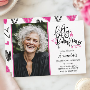 Leuke 50 Fabulous Foto Verjaardag Kaart