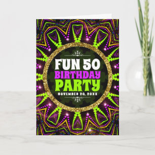 Leuke 50e verjaardag Groovy Energy Rave Party