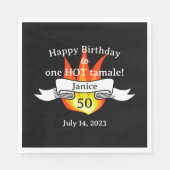 Leuke 50e verjaardag "Hot Tamale" Grappig Geperson Servet (Voorkant)