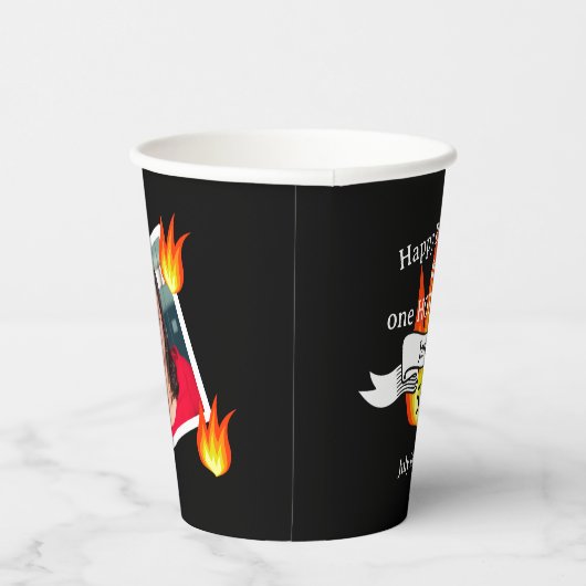 Leuke 50e verjaardag "Hot Tamale" Grappige Vuurfot Papieren Bekers (Rechts)