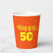 LEUKE 50e verjaardag Papieren Bekers (Achterkant)