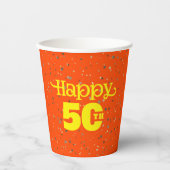 LEUKE 50e verjaardag Papieren Bekers (Voorkant)