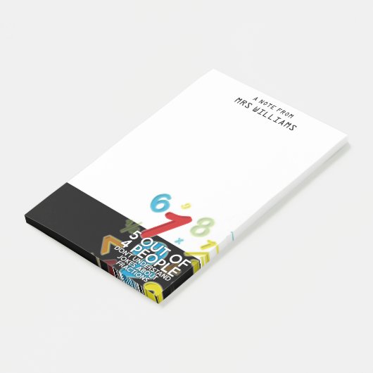 Leuke 5 VAN DE 4 MENSEN Wiskunde grap Post-it® Notes (Schuin)