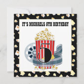 leuke 5e verjaardag filmtheater Uitnodiging (Voorkant)