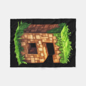 Leuke 6e verjaardag nummer 6 videogamer pixel them fleece deken (Voorkant (Horizontaal))
