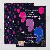 Leuke 6e verjaardag | Roze Blauwe Confetti Kaart (Voorkant / Achterkant)