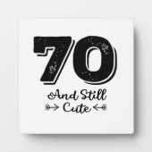 leuke 70e verjaardag quote gezegden fotoplaat (Voorkant)