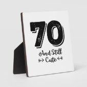 leuke 70e verjaardag quote gezegden fotoplaat (Voorkant)