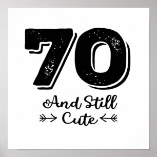 leuke 70e verjaardag quote gezegden poster