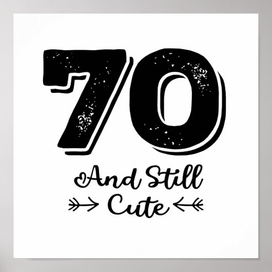 leuke 70e verjaardag quote gezegden poster (Voorkant)