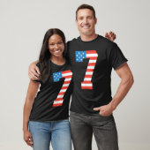 Leuke 7e verjaardag Amerikaanse vlag 4e van juli j T-shirt (Unisex)