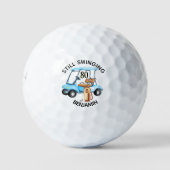 Leuke 80ste verjaardagsfeestje Aangepaste kar Mono Golfballen (Voorkant)