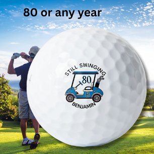 Leuke 80ste verjaardagsfeestje Aangepaste kar Mono Golfballen