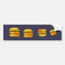 Leuke 8-bit hamburger kleurrijke fast food fun pix