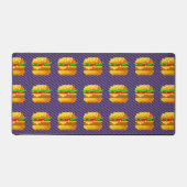Leuke 8-bit hamburger kleurrijke fast food fun pix bureaumat (Voorkant)