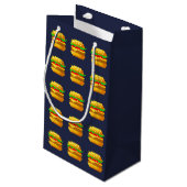 Leuke 8-bit hamburger kleurrijke fast food fun pix klein cadeauzakje (Achterkant Gekanteld)