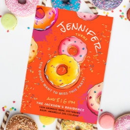Leuke 8e Sinaasappel Donut Zoete Spikkels Voor Kin Kaart