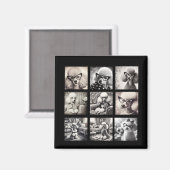 Leuke 9 foto-collage afbeeldingen magneet (Voorkant / Achterkant)