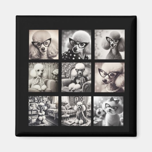 Leuke 9 foto-collage afbeeldingen magneet (Voorkant)