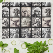 Leuke 9 foto collage afbeeldingen theedoek (Gevouwen)