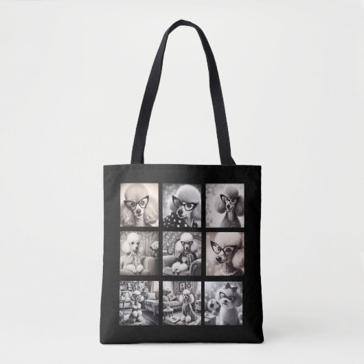Leuke 9 foto collage afbeeldingen tote bag (Voorkant)