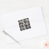 Leuke 9 foto collage foto's vierkante sticker (Envelop)